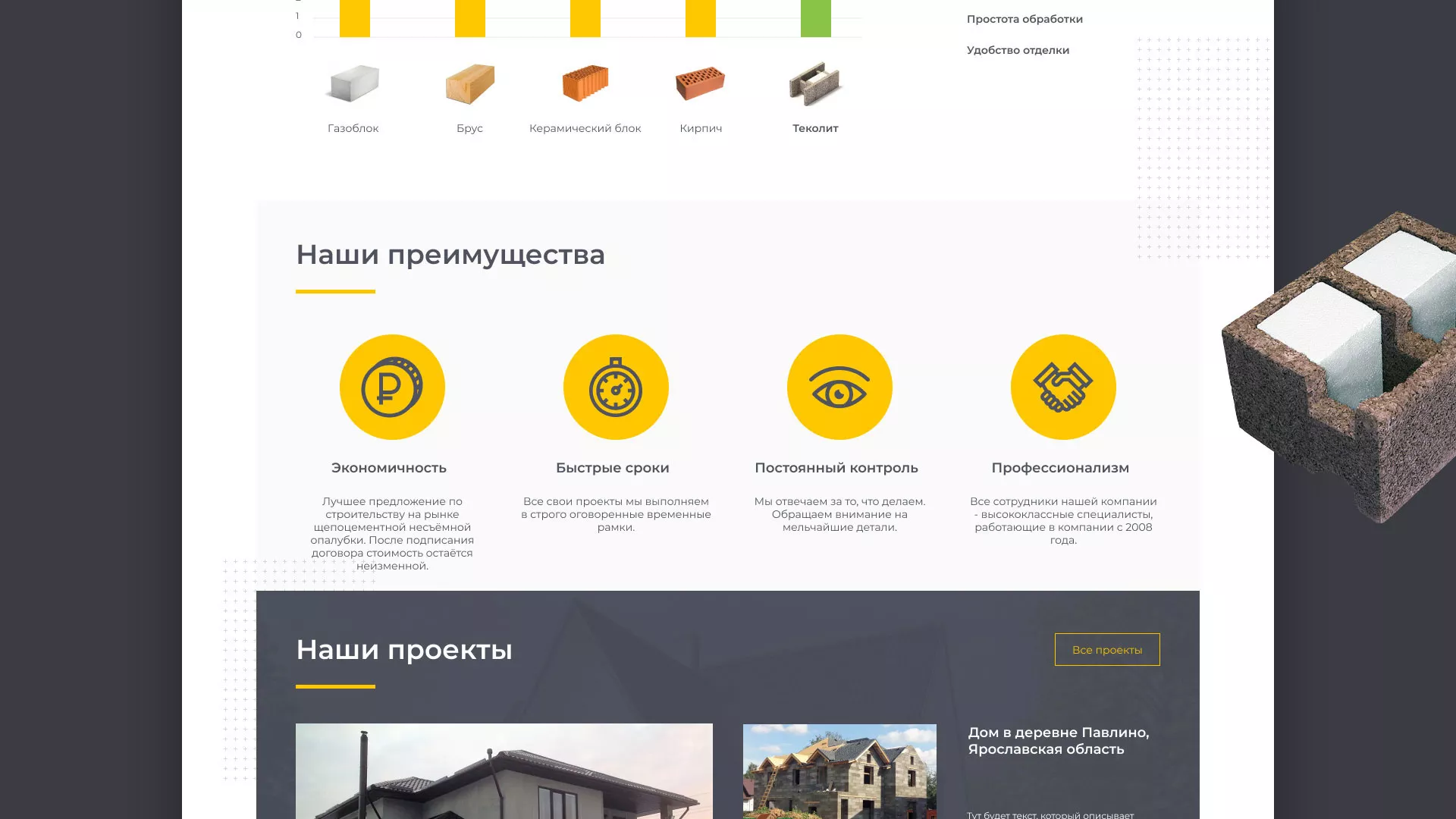 Создание сайта для строительной компании «ЭКОДОМ» в Кумертау