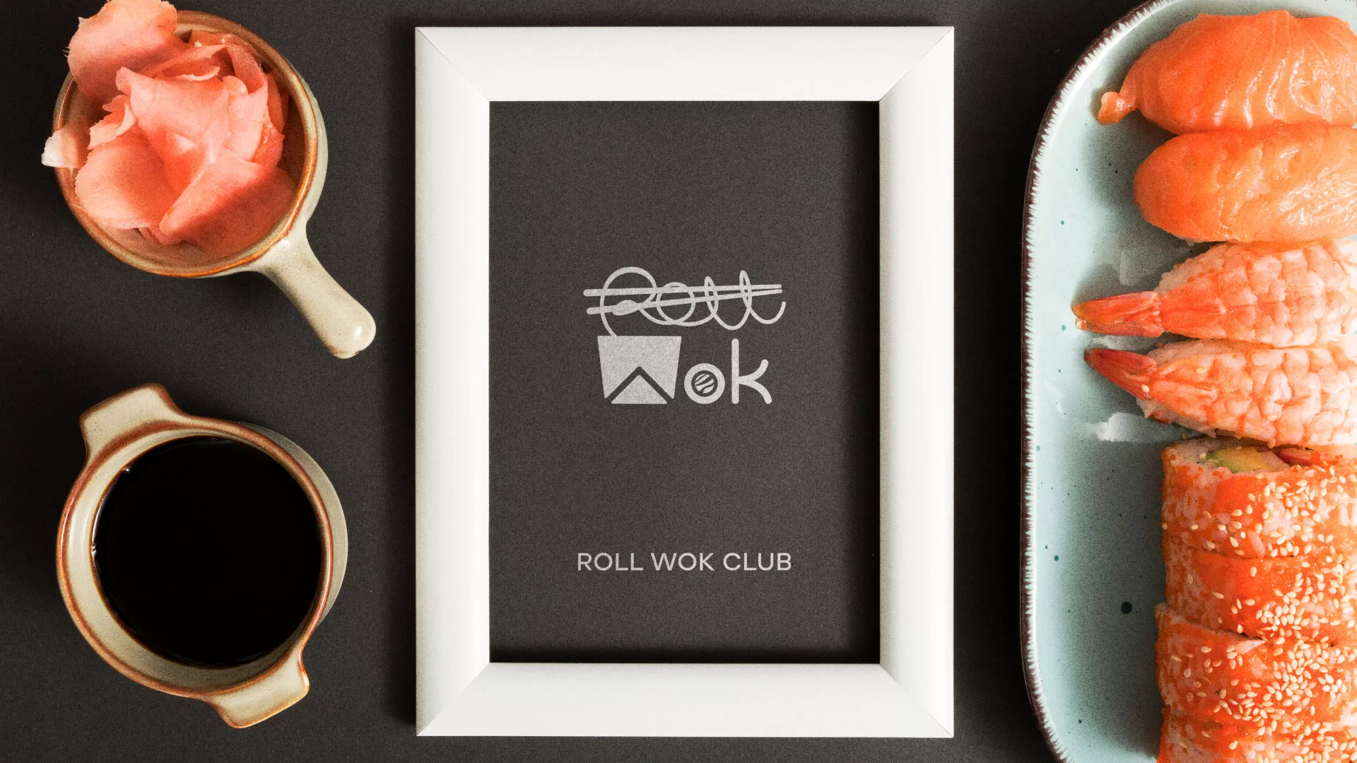 Разработка логотипа суши-бара «Roll Wok Club» в Кумертау